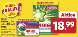 Combi Ariel Pulver*, Gel⭑ oder All-in-1 Pods* aanbieding