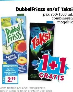 Boon`s Markt DubbelFrisss en/of Taksi aanbieding