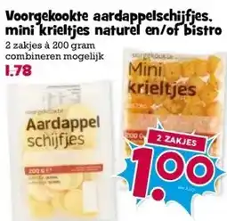Boon`s Markt Voorgekookte aardappelschijfjes. mini krieltjes naturel en/of bistro aanbieding