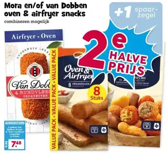 Boon`s Markt Mora en/of van Dobben oven & airfryer snacks aanbieding