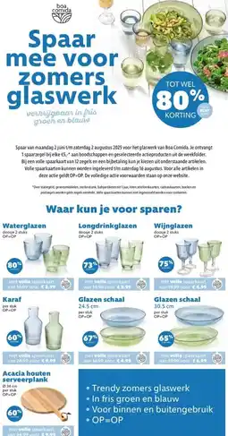 Boon`s Markt Spaar mee voor zomers glaswerk aanbieding