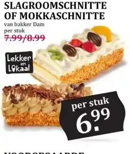 Boon`s Markt OF MOKKASCHNITTE van bakker Dam per stuk aanbieding