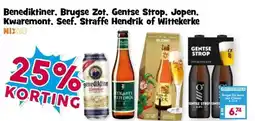 Boon`s Markt Benediktiner. Brugse Zot. Gentse Strop. Jopen. Kwaremont, Seef, Straffe Hendrik of Wittekerke aanbieding