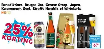 Boon`s Markt Benediktiner. Brugse Zot. Gentse Strop. Jopen. Kwaremont, Seef, Straffe Hendrik of Wittekerke aanbieding