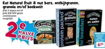 Boon`s Markt Eat Natural fruit & nut bars, ontbijtgranen. granola en/of boekweit aanbieding