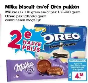 Boon`s Markt Milka biscuit en/of Oreo pakken aanbieding