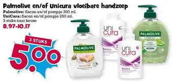 Boon`s Markt Palmolive en/of Unicura vloeibare handzeep aanbieding