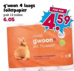 Boon`s Markt g'woon 4 laags toiletpapier aanbieding