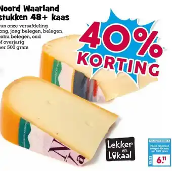 Boon`s Markt Noord Waarland stukken 48+ kaas aanbieding