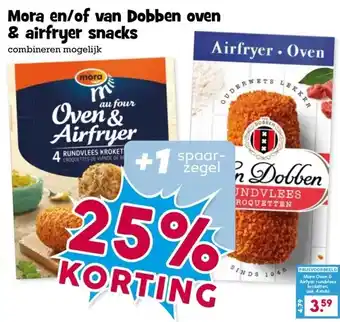 Boon`s Markt Mora en/of van Dobben oven & airfryer snacks aanbieding