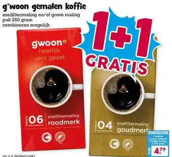 Boon`s Markt g'woon gemalen koffie aanbieding