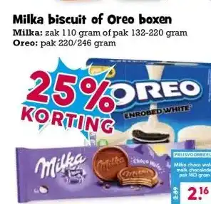 Boon`s Markt Milka biscuit of Oreo boxen aanbieding