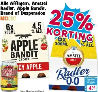 Boon`s Markt Alle Affligem, Amstel Radler, Apple Bandit, Brand of Desperados aanbieding