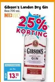Boon`s Markt Gibson's London Dry Gin aanbieding