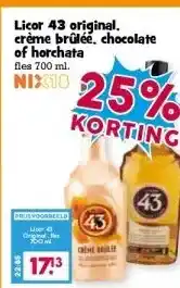 Boon`s Markt Licor 43 original. crème brûlée, chocolate of horchata aanbieding
