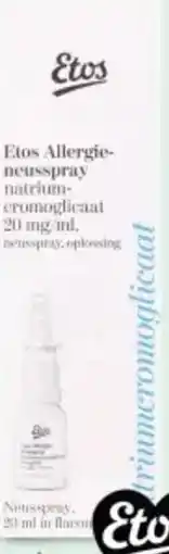 Etos Etos Allergie neusspray Natrium- cromoglicaat aanbieding