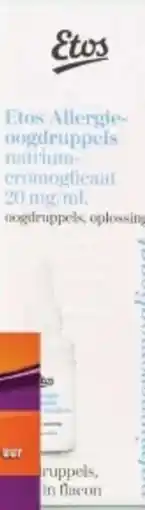 Etos Etos Allergie oogdruppels Natriumcromoglicaat aanbieding
