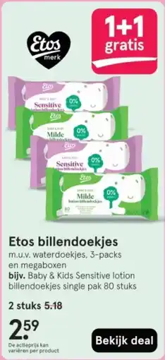 Etos Etos billendoekjes aanbieding