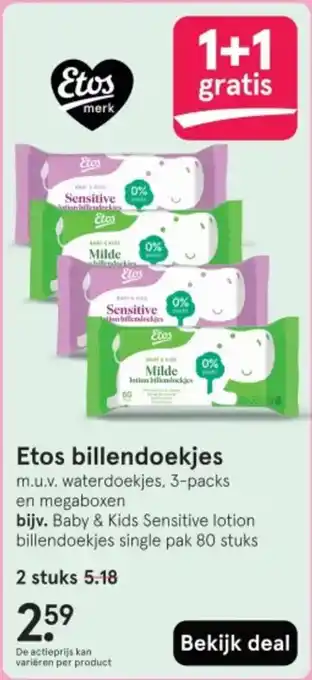 Etos Etos billendoekjes aanbieding