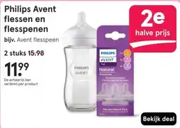 Etos Philips Avent flessen en flesspenen aanbieding