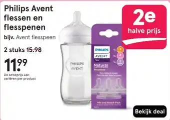 Etos Philips Avent flessen en flesspenen aanbieding