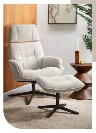 IN.HOUSE Draaifauteuil en Hocker Mantuia aanbieding
