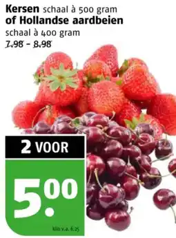 Poiesz Kersen  of Hollandse aardbeien aanbieding