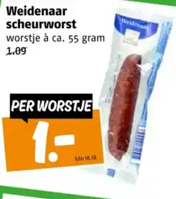 Poiesz Weidenaar scheurworst aanbieding