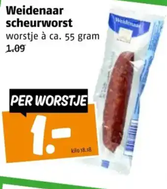 Poiesz Weidenaar scheurworst aanbieding