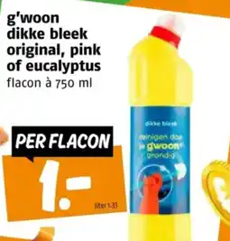 Poiesz G'woon dikke bleek original, pink of eucalyptus aanbieding