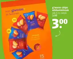 Poiesz G'woon chips uitdeelmixzak aanbieding