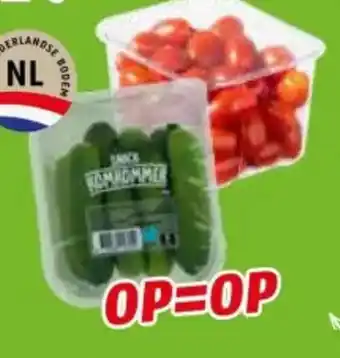 Poiesz Snacktomaten of snackkomkommers aanbieding