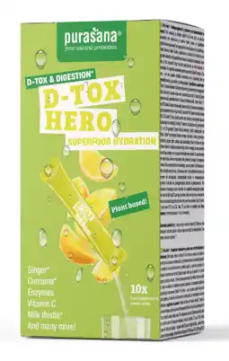 De Online Drogist Purasana D-Tox Hero Superfood Hydration Poeder aanbieding