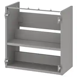 IKEA Enhet Onderkast voor wastafel met plank, grijs, 60x30x60 cm aanbieding