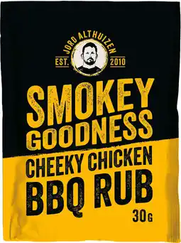 Intratuin Smokey Goodness BBQ rub Cheeky Chicken 30 gr aanbieding
