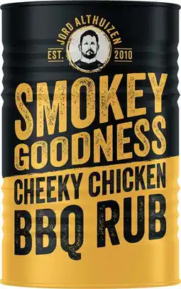 Intratuin Smokey Goodness BBQ rub Cheeky Chicken 250 gr aanbieding