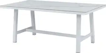 Intratuin Intratuin 4-zits eettafel Alexa wit 180 x 100 x 76 cm aanbieding