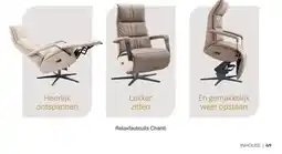 IN.HOUSE Relaxfauteuils Chanti aanbieding