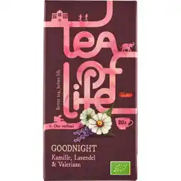 Jumbo Tea of Life Goodnight Kamille, Lavendel & Valeriaan 20 Stuks 20 g aanbieding