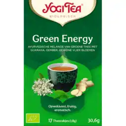 Jumbo Yogi Tea Biologisch Green Energy Thee 17 Stuks 30,6 g aanbieding