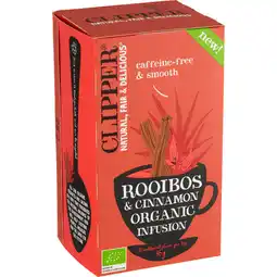 Jumbo Clipper Rooibos & Cinnamon Organic Infusion 20 Stuks 36 g aanbieding