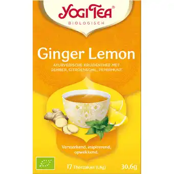 Jumbo Yogi Tea Biologisch Ginger Lemon Thee 17 Stuks 30,6 g aanbieding
