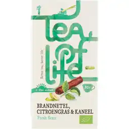 Jumbo Tea of Life Brandnetel, Citroengras & Kaneel Fresh Start 20 Stuks 30 g aanbieding