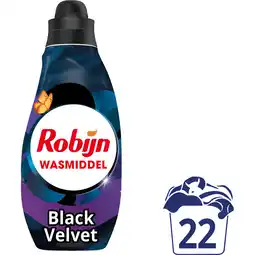 Jumbo Robijn Klein & Krachtig Wasmiddel Zwart 665ML aanbieding