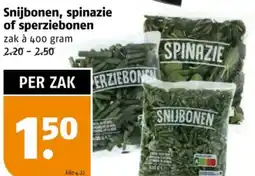 Poiesz Snijbonen, spinazie of sperziebonen aanbieding