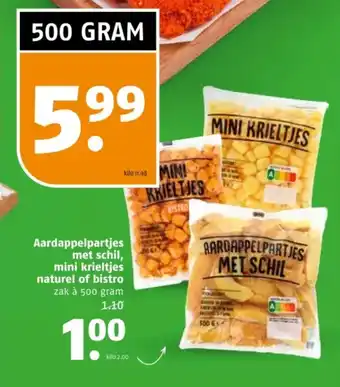 Poiesz Aardappelpartjes met schil, mini krieltjes naturel of bistro aanbieding