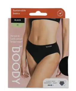 De Online Drogist Boody Menstruatieondergoed Bikinislip Zwart Normaal/Hevig Maat M aanbieding