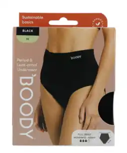 De Online Drogist Boody Menstruatieondergoed Tailleslip Zwart Normaal/Hevig Maat M aanbieding