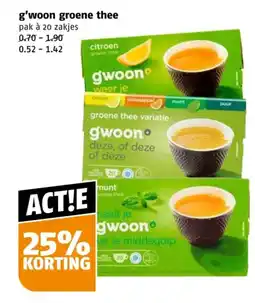 Poiesz G'woon groene thee aanbieding