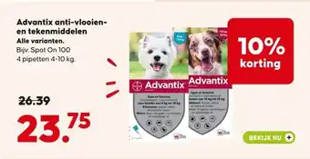 Pets Place Advantix anti vlooien en tekenmiddelen aanbieding